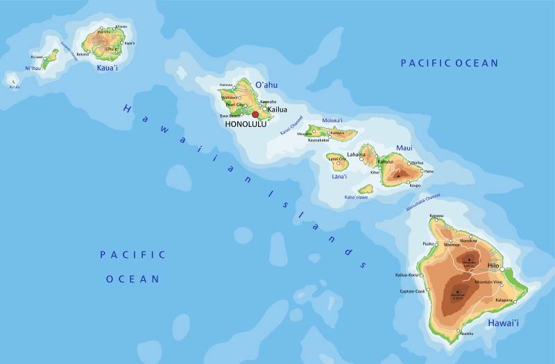 Hawaii Landkarte